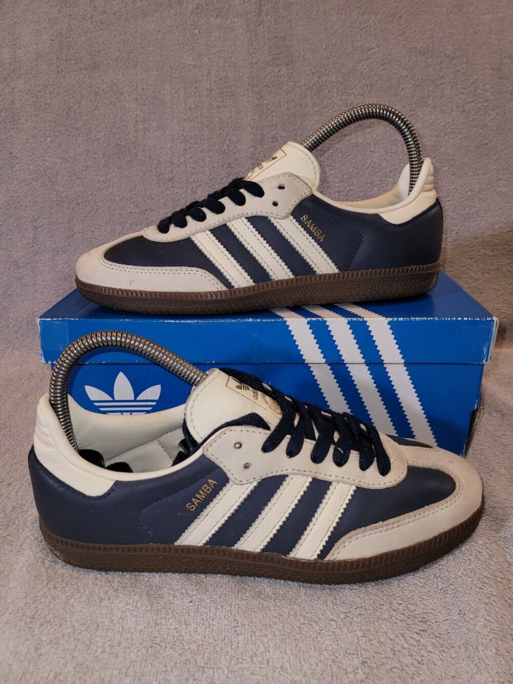 Adidas Originals Samba OG Women's Size 6 Sneakers Blue Crew White IG1968